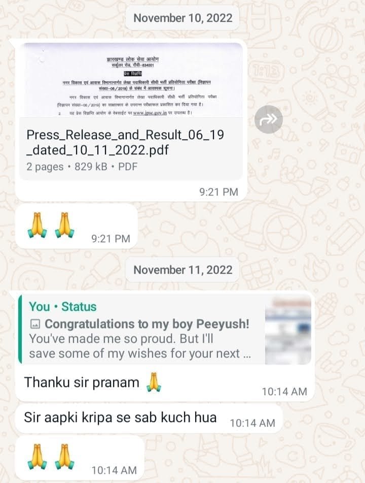 Success Testimonials