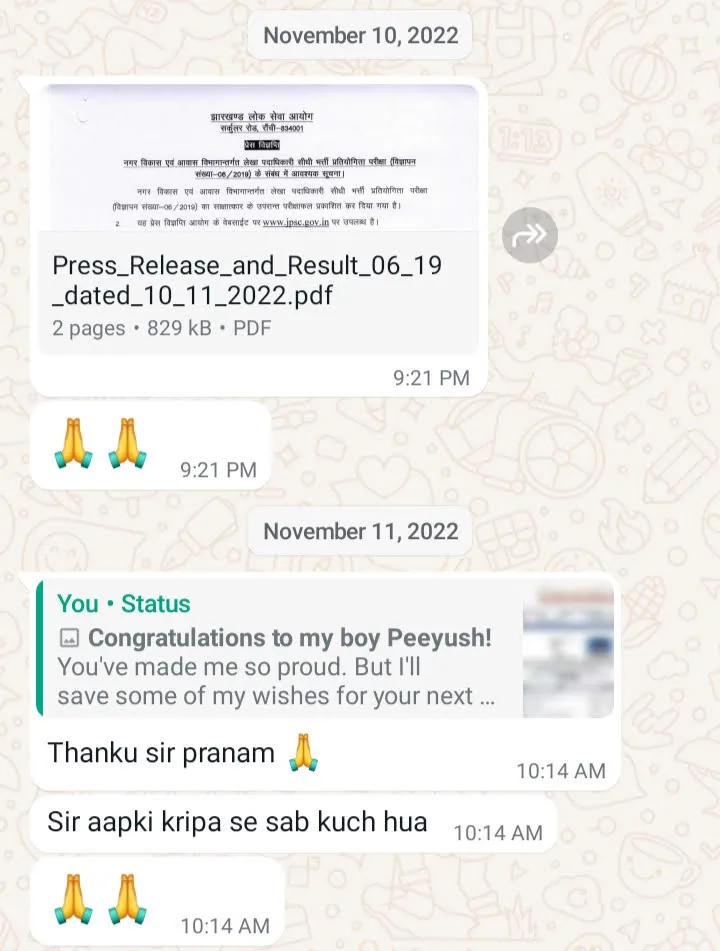 Success Testimonials