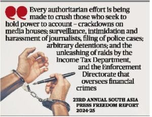 South Asia Press Freedom Report 2024–25