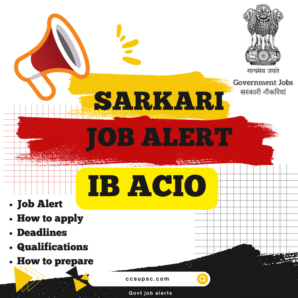 IB ACIO 2025 Notification Out