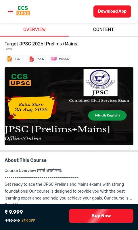 JPSC Online Coaching Course